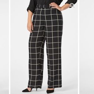 Black and white pane pants